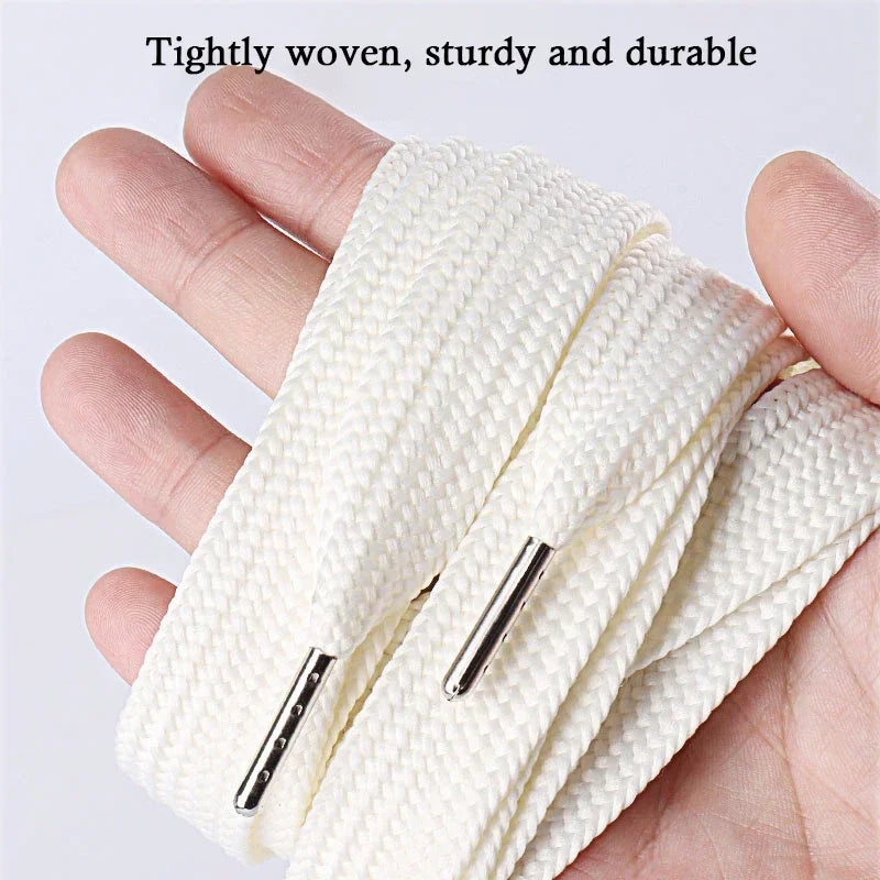 2CM Width Classic Shoelace Casual Teenis Shoe Laces Flat Shoelaces for Sneakers Length 130CM PVC/Metal Head Shoes Accessories