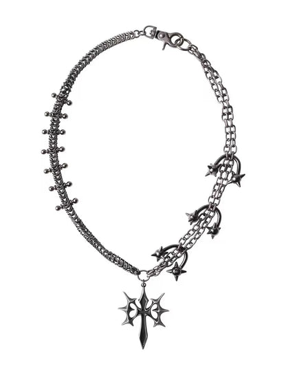 Original punk gothic subculture retro cross heavy industry necklace and neck decoration