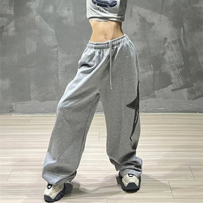 Women's Pants Fashion High Waist Hip Hop Trousers Woman Loose Jogging Sweatpants Casual Pant Wide Leg Trousers Streetwears New