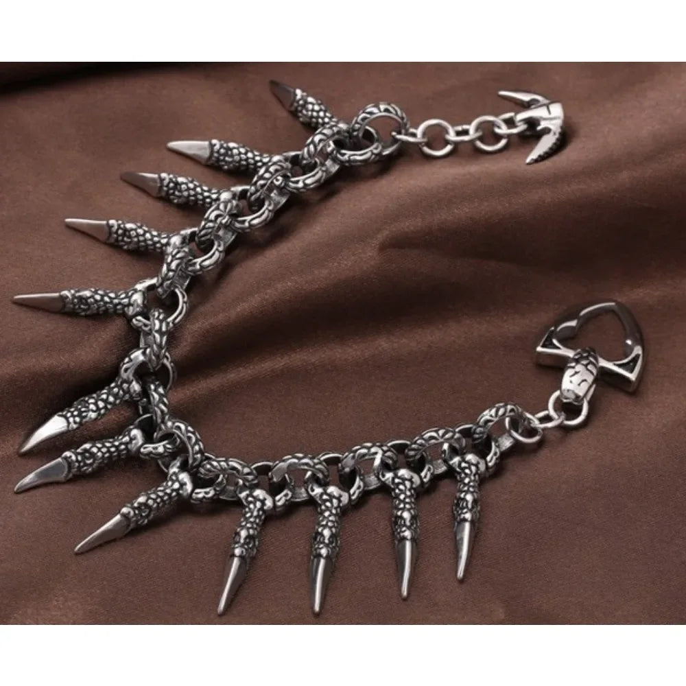 Fashionable Personalized Chains， Stainless Steel Dragon Claw Men's Bracelet