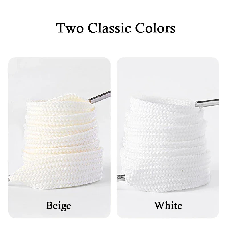 2CM Width Classic Shoelace Casual Teenis Shoe Laces Flat Shoelaces for Sneakers Length 130CM PVC/Metal Head Shoes Accessories