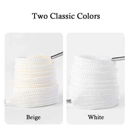 2CM Width Classic Shoelace Casual Teenis Shoe Laces Flat Shoelaces for Sneakers Length 130CM PVC/Metal Head Shoes Accessories