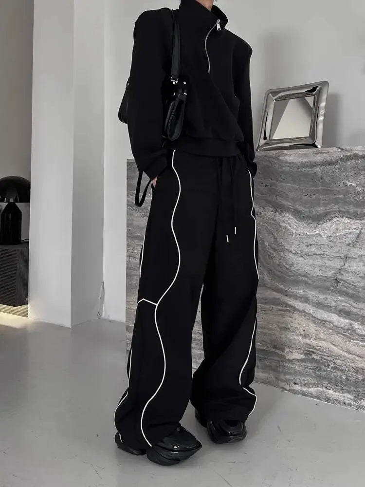 Hippie Wide Loose Baggy Straight Summer Casual Pants Man Hip Hop Trousers for Men Thin Mens Clothing Harajuku Fashion New in Y2k