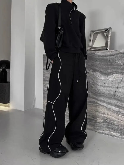 Hippie Wide Loose Baggy Straight Summer Casual Pants Man Hip Hop Trousers for Men Thin Mens Clothing Harajuku Fashion New in Y2k