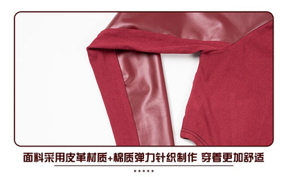 2025 Fashion Girls Jazz Dance Clothes Leather Tops Trousers Red Performance Suit Hip Hop Dance Costume Kids Stage Wear  BL18021