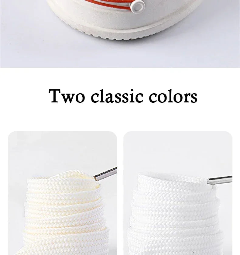 2CM Width Classic Shoelace Casual Teenis Shoe Laces Flat Shoelaces for Sneakers Length 130CM PVC/Metal Head Shoes Accessories