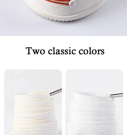 2CM Width Classic Shoelace Casual Teenis Shoe Laces Flat Shoelaces for Sneakers Length 130CM PVC/Metal Head Shoes Accessories
