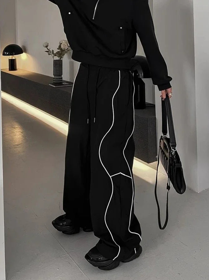 Hippie Wide Loose Baggy Straight Summer Casual Pants Man Hip Hop Trousers for Men Thin Mens Clothing Harajuku Fashion New in Y2k