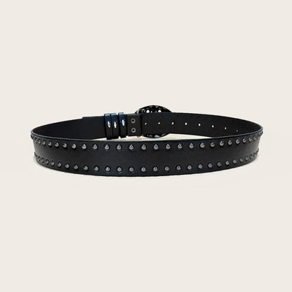 Unisex Jeans Belt Female Punk 3.8cm Wide Belts For Women Plus Size Luxury Designer Cross Men's belt Gothic Rivet Waistband Male