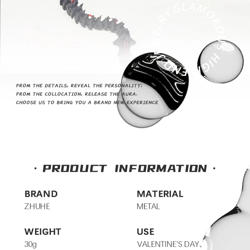 ZHUHE The New Gothic Style Spinal Necklace Is A Jewelry Accessory For Men And Women As A Party Gift