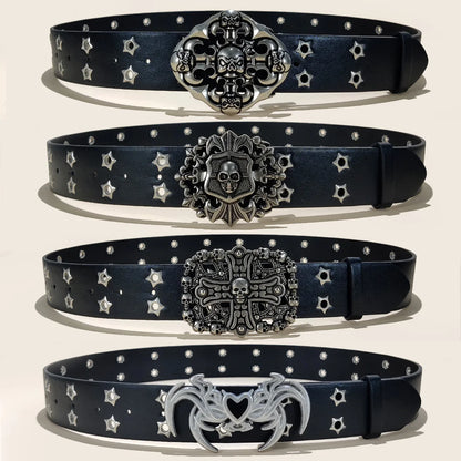 New Rivet Punk Wide Belt Popular for Women Personalized and Spicy Fashionable and Versatile Retro Belt Gift For Women and men