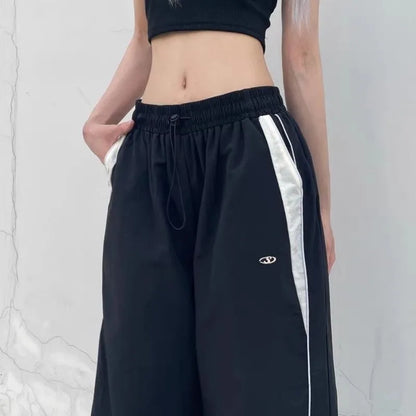 High Street Hip Hop Casual Pants Women American Straight Loose Full-length High-waisted Sweatpants Versatile Trousers Female