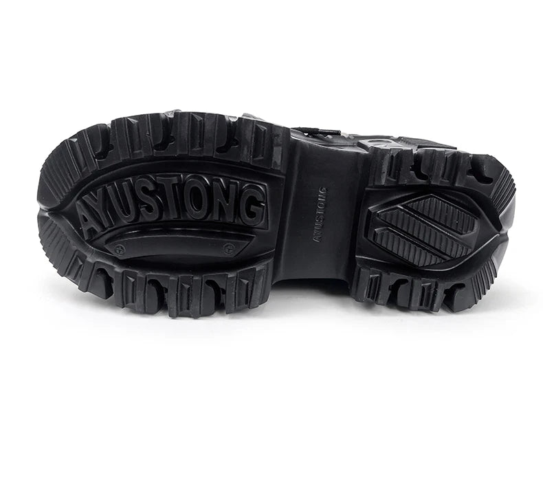 2025 New WoMen's Platform Russian Heavy Metal Punk Increase Height Daddy Shoes Men