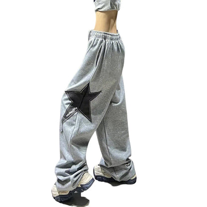Women's Pants Fashion High Waist Hip Hop Trousers Woman Loose Jogging Sweatpants Casual Pant Wide Leg Trousers Streetwears New
