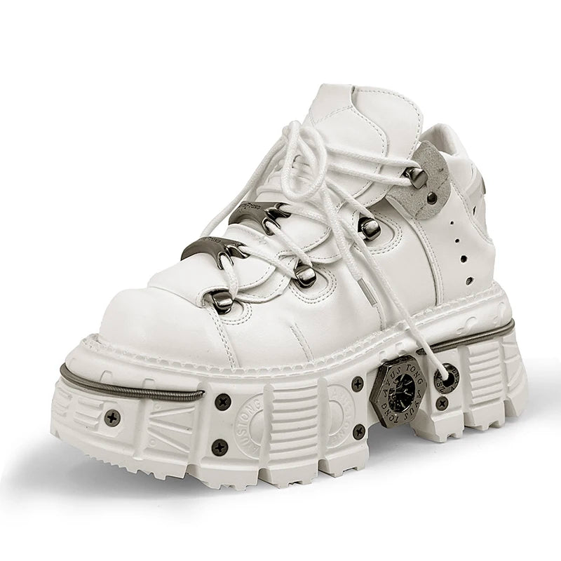 2025 New WoMen's Platform Russian Heavy Metal Punk Increase Height Daddy Shoes Men