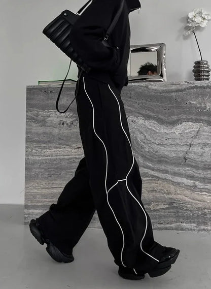 Hippie Wide Loose Baggy Straight Summer Casual Pants Man Hip Hop Trousers for Men Thin Mens Clothing Harajuku Fashion New in Y2k