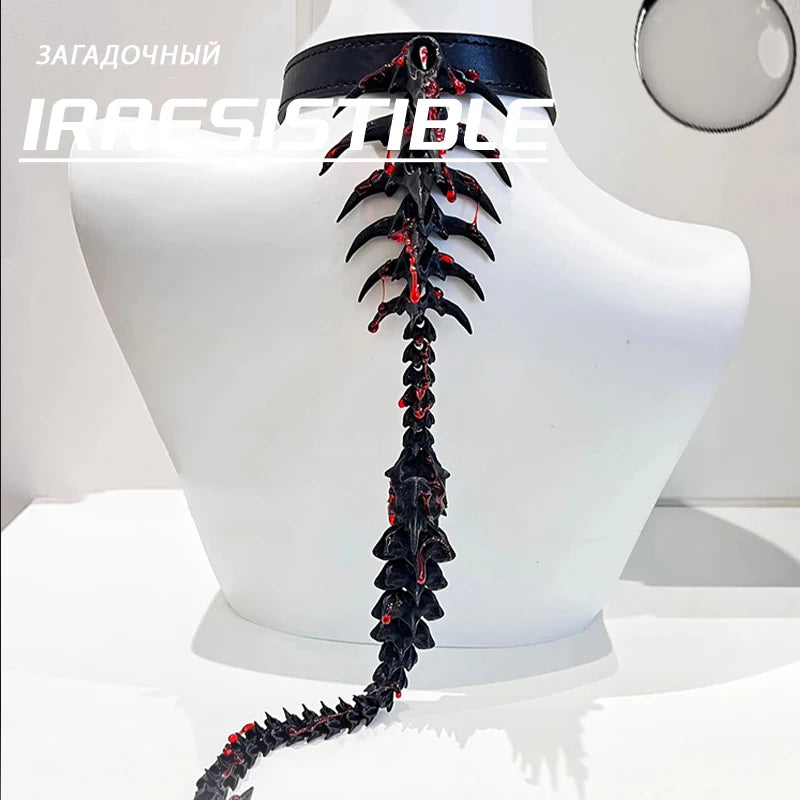 ZHUHE The New Gothic Style Spinal Necklace Is A Jewelry Accessory For Men And Women As A Party Gift