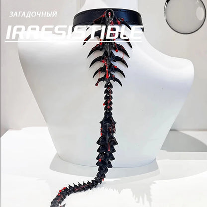 ZHUHE The New Gothic Style Spinal Necklace Is A Jewelry Accessory For Men And Women As A Party Gift